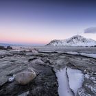 Strand im Winter auf den Lofoten