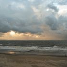 Strand in der Abenddämmerung