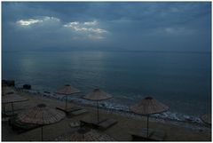 ...strand in der türkei am abend