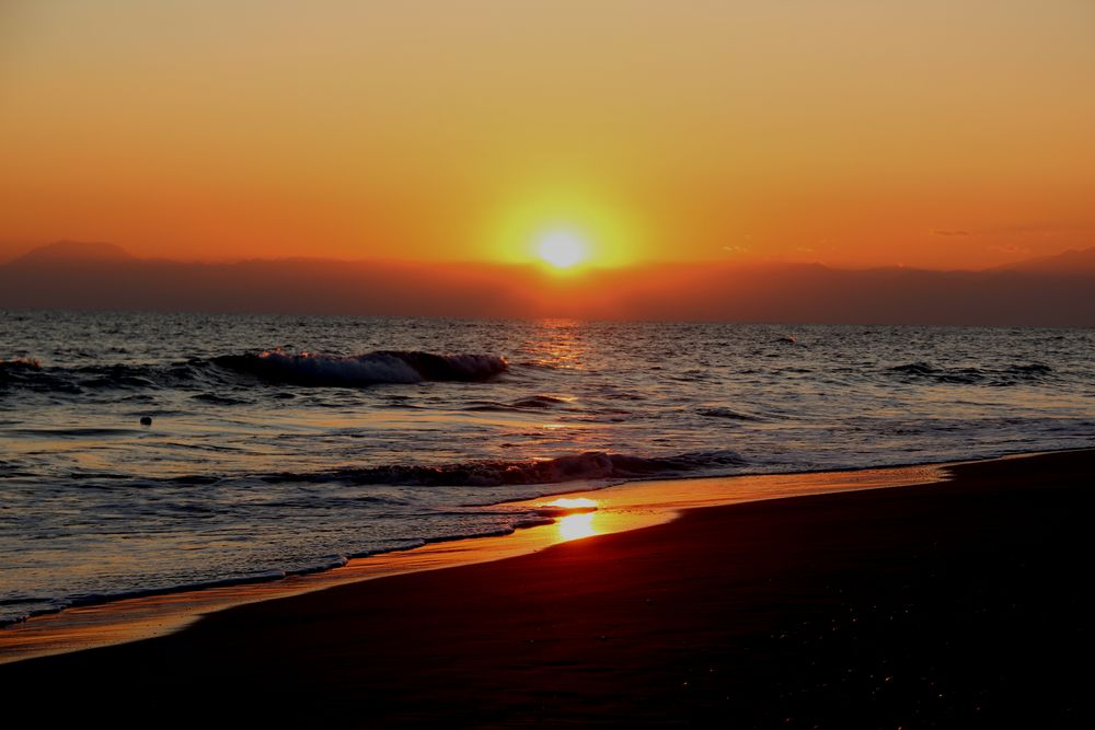 Strand in Goldfarbe