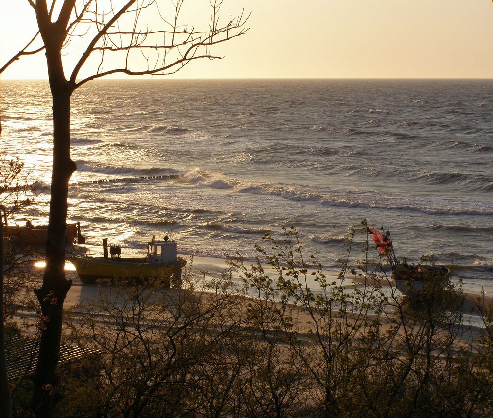 Strand mit Booten