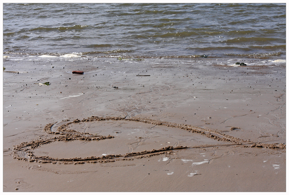 Strand mit Herz