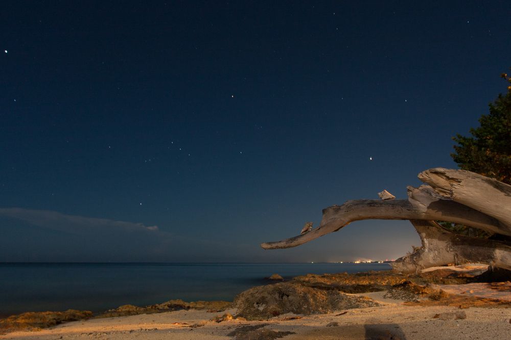 Strand mit Sternenhimmel von Michael Koenen 