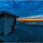 Strand nach Sonnenuntergang