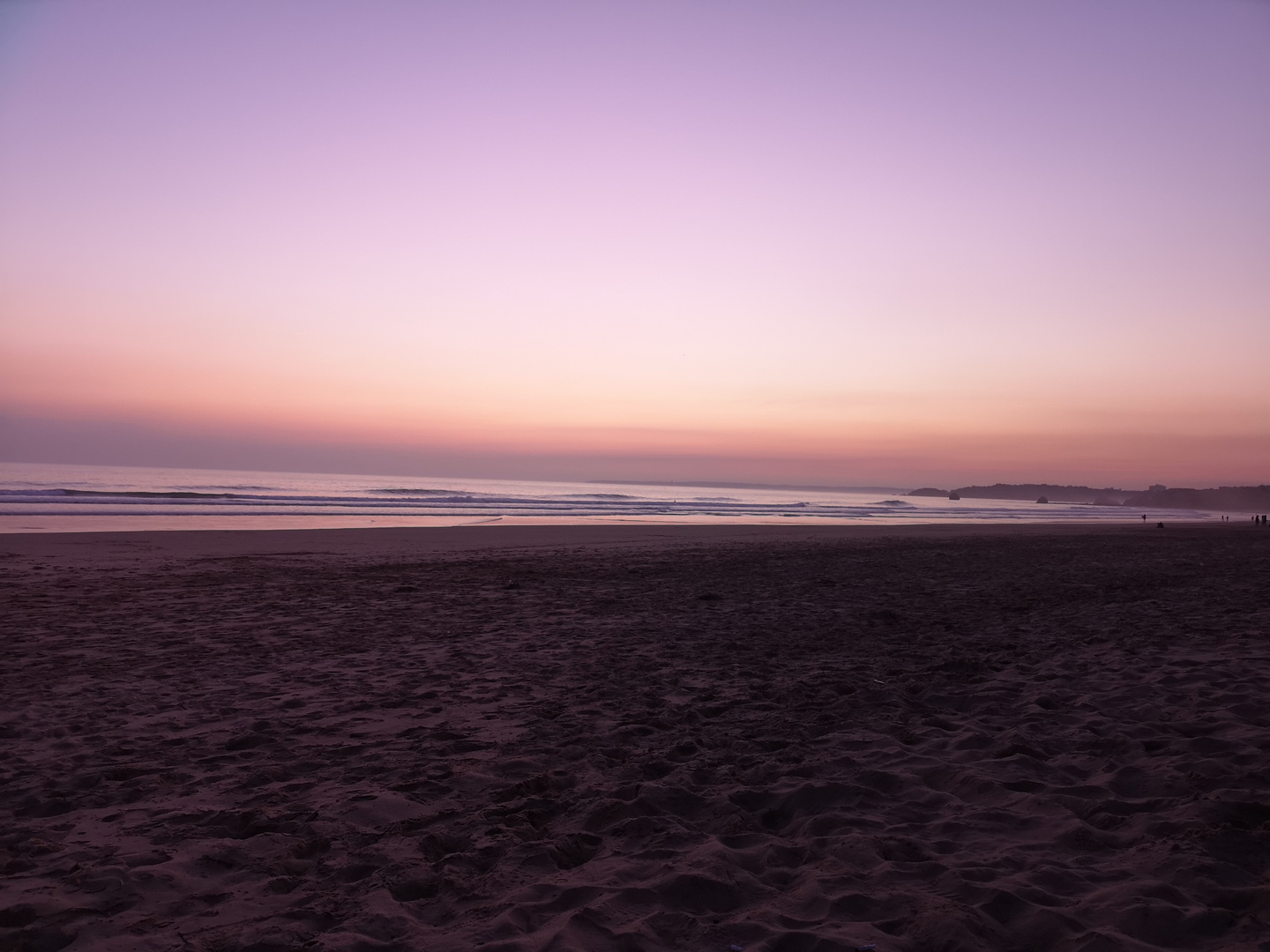 Strand nach Sonnenuntergang 