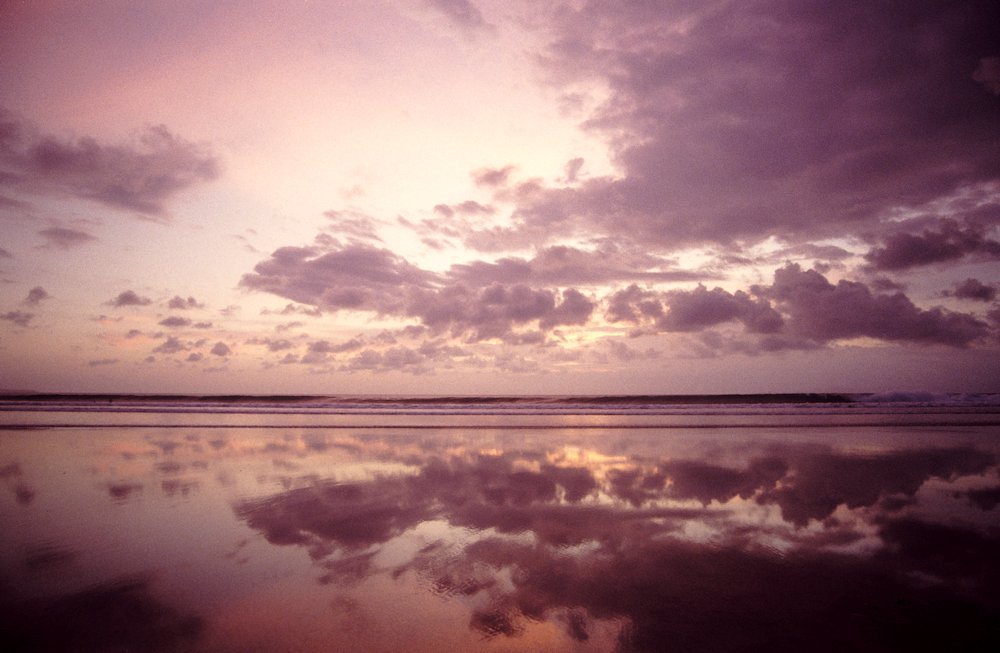 Strand nach Sonnenuntergang