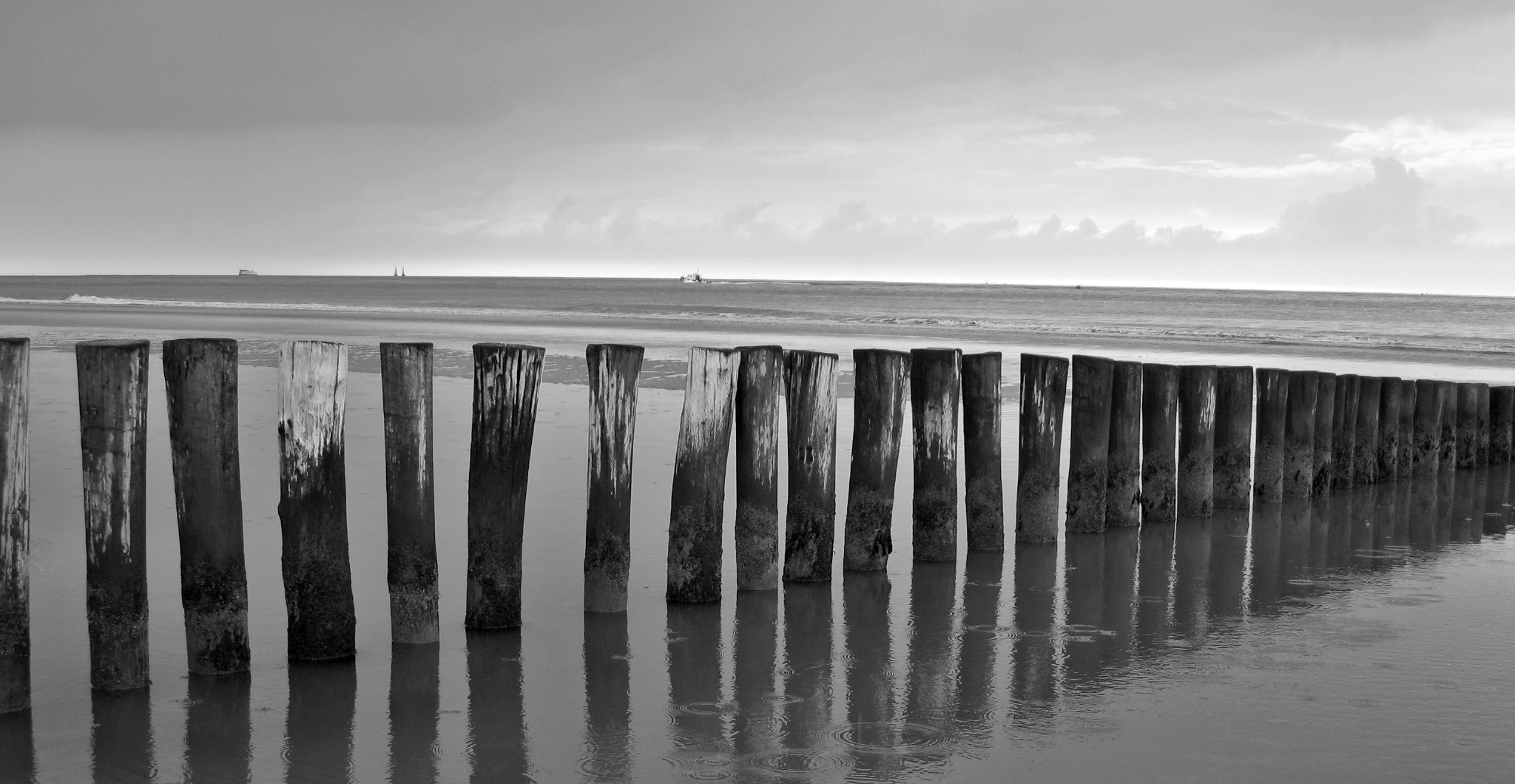 Strand-Pfähle