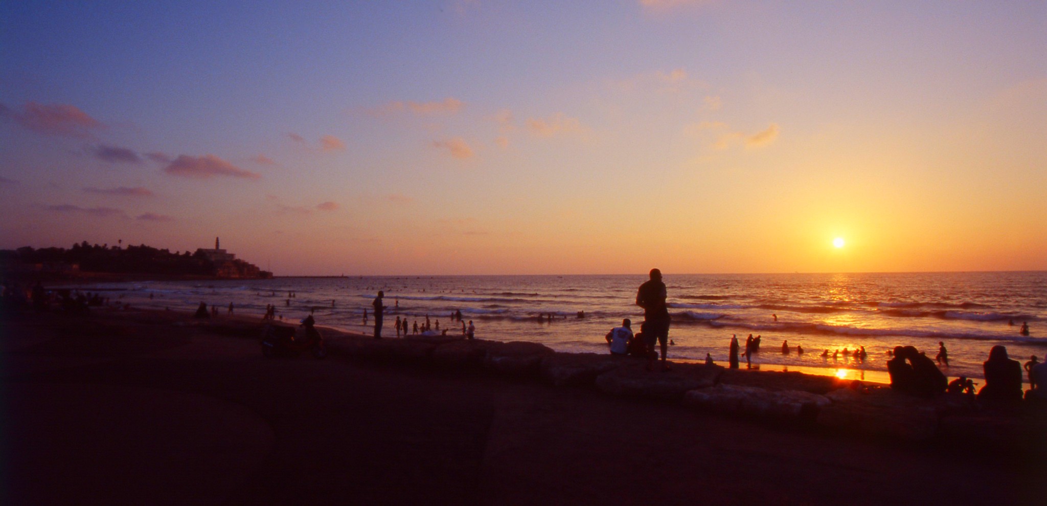 Strand Tel Aviv Jaffa Abend