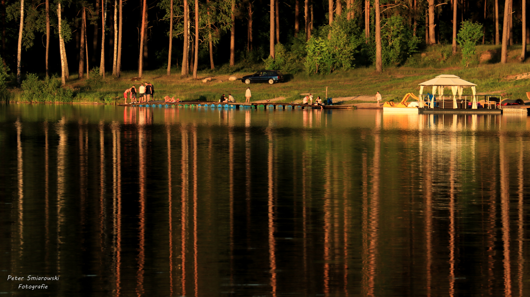 Strand und Campingplatz am Gleboczeksee in Masuren