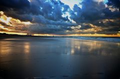 Strand und Meer bei Bredene in Flandern - Belgien