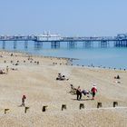 Strand und Seebrücke Eastbourne Südengland 2014