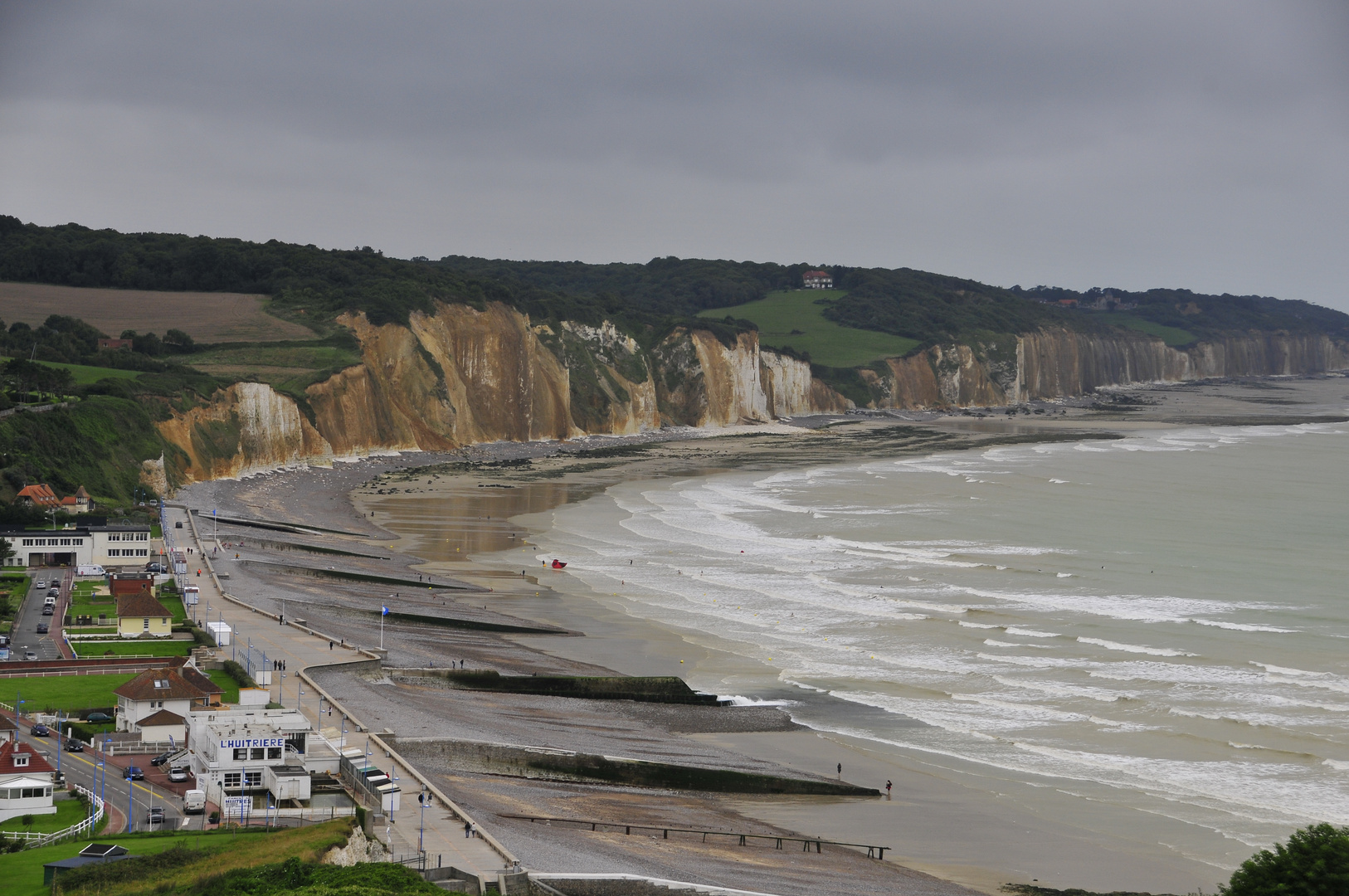 Strand und Steilküste von Pourville, Normandie Foto & Bild europe, france, normandie Bilder