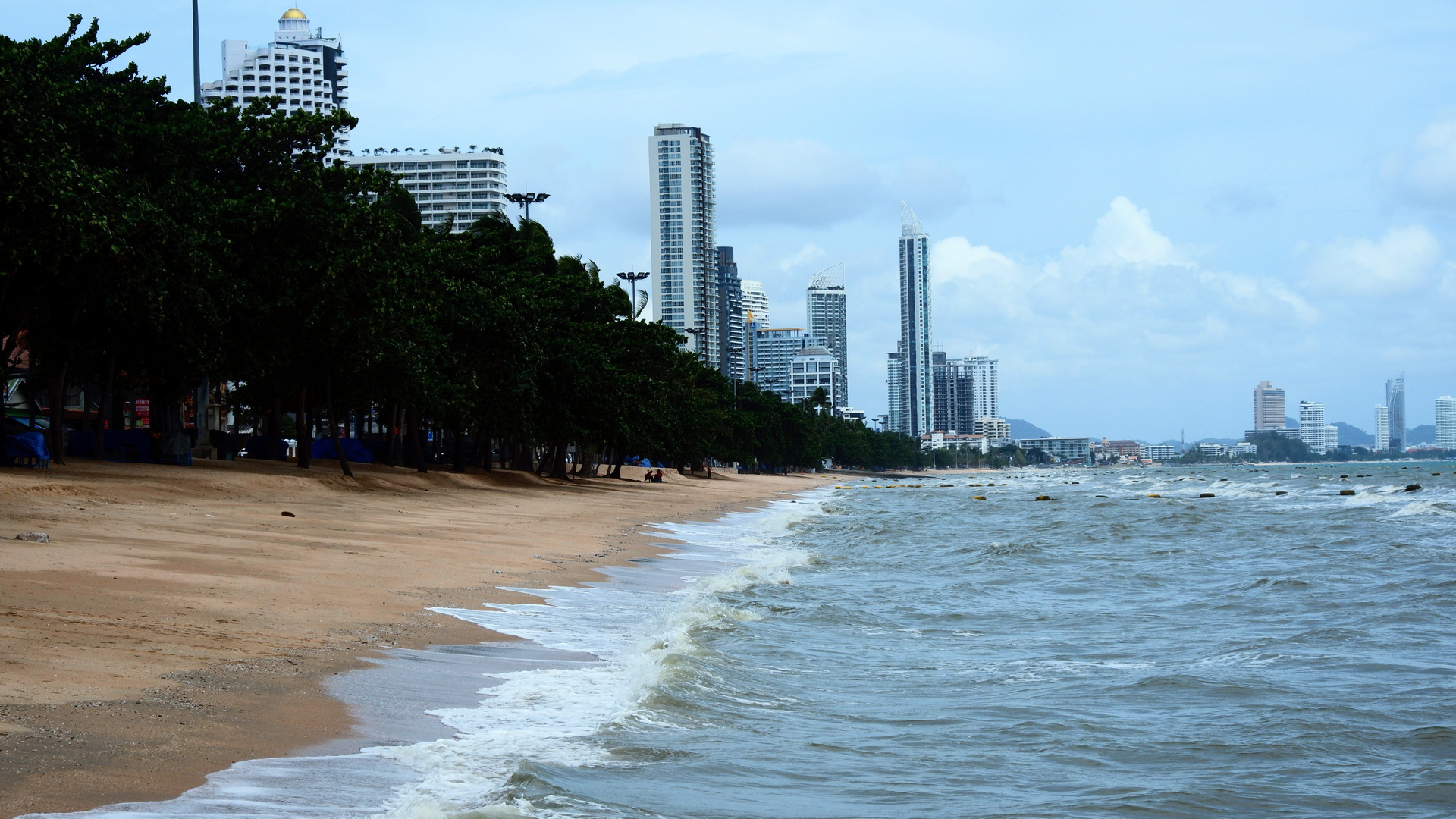 Strand von Pattaya, Thailand (Jomtien) während der Corona Pandemie