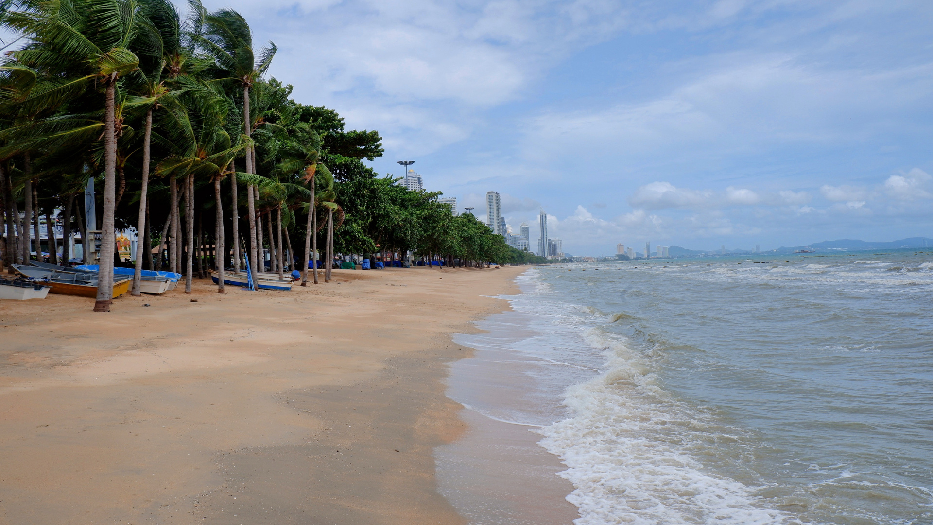 Strand von Pattaya, Thailand (Jomtien) während der Corona Pandemie