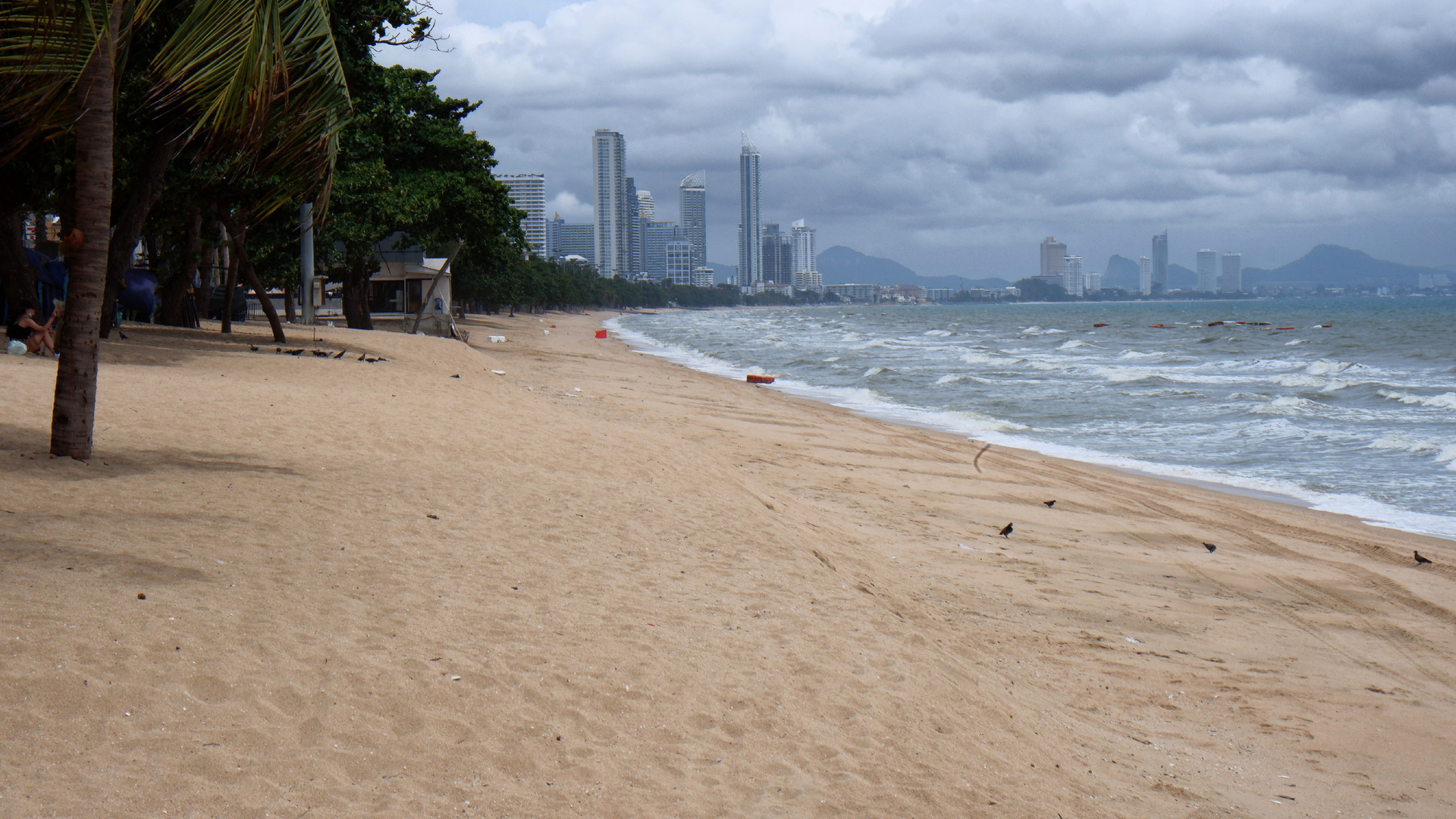 Strand von Pattaya, Thailand (Jomtien) während der Corona Pandemie