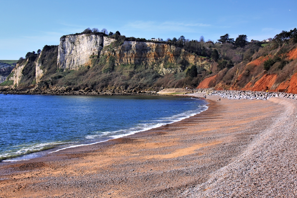 Strand von Seaton mit Beer Head Foto & Bild europe, united kingdom