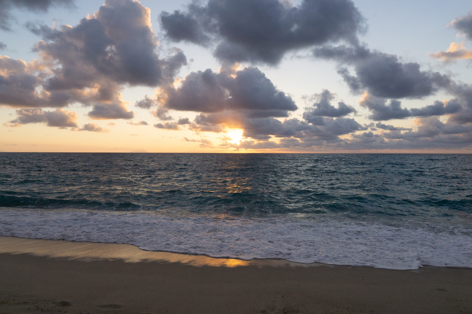 Strand von Tropea mit Sonnenuntergang