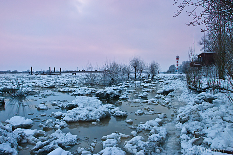 Strand Wittenbergen im Winter