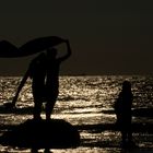 Strandaufführung abends in Domburg