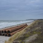 Strandaufspühlung die Rohre