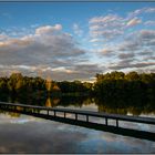 Strandbad De Wittsee im Abendlicht