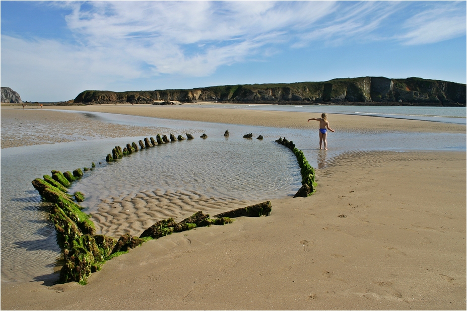 Strandbad in der Bretagne