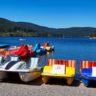 Strandbad Schluchsee mit Tretbooten