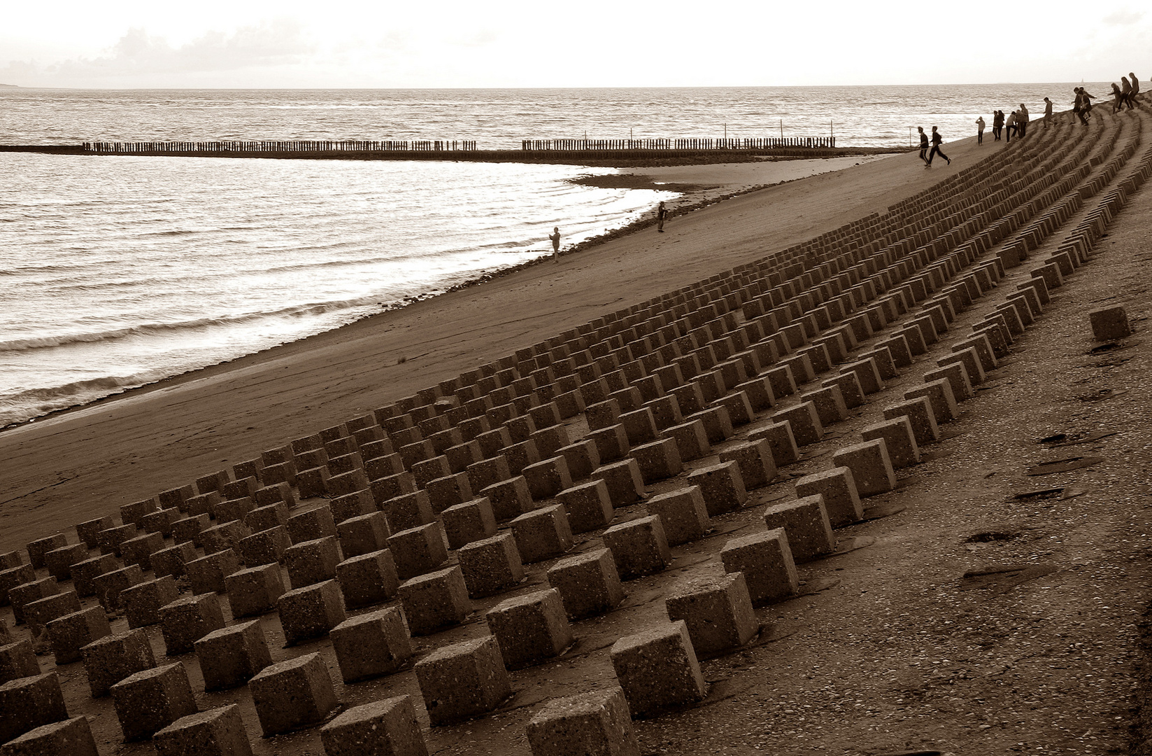 Strandbesfestigung im Westen von Wangerooge