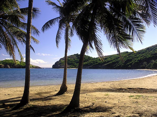 Strandblick auf Les Saintes