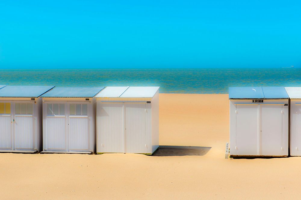 Strandbuden in Oostende / Belgien