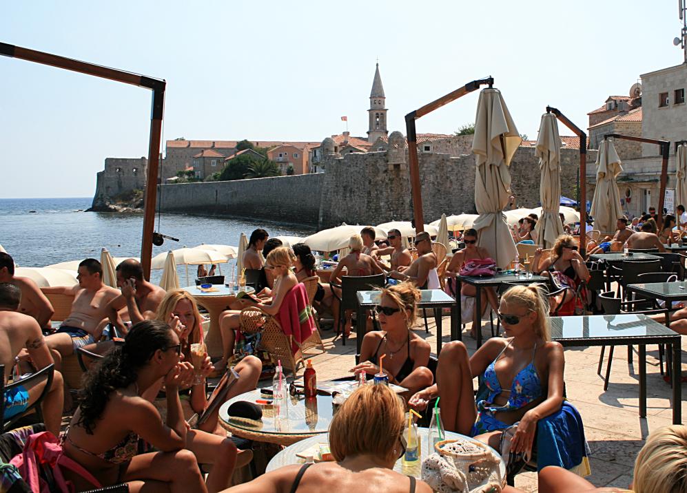 Strandcafe in Budva