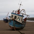 Stranded boat in Meols