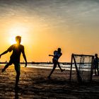 Strandfußball in Mumbai (juhu)