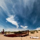 Strandgut . Gesehen an der Atlantikküste Andalusiens, bei Los Carlos de Meca