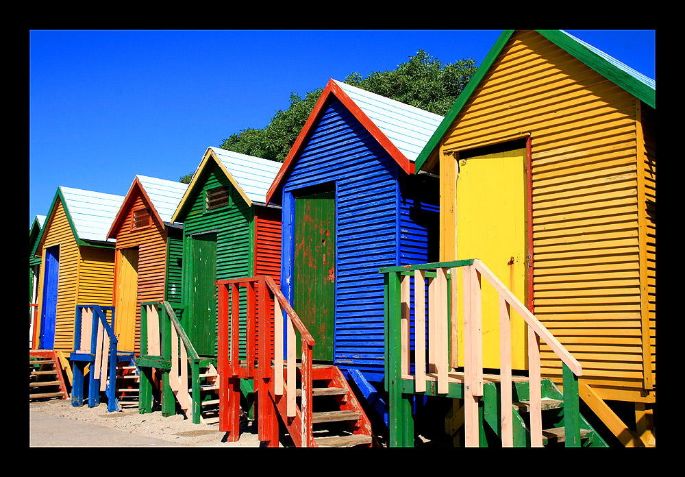 Strandhäuschen in Muizenberg