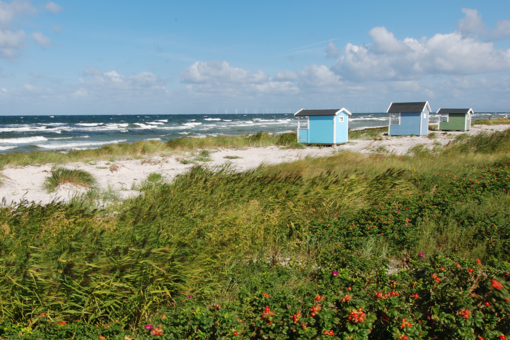 Strandhäuser blau