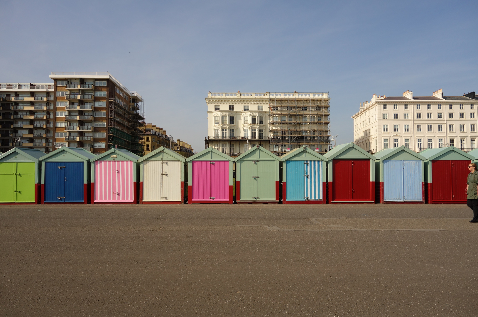 Strandhäuser zwischen Brighton und Hove