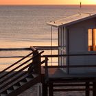 Strandhaus in der Abendsonne