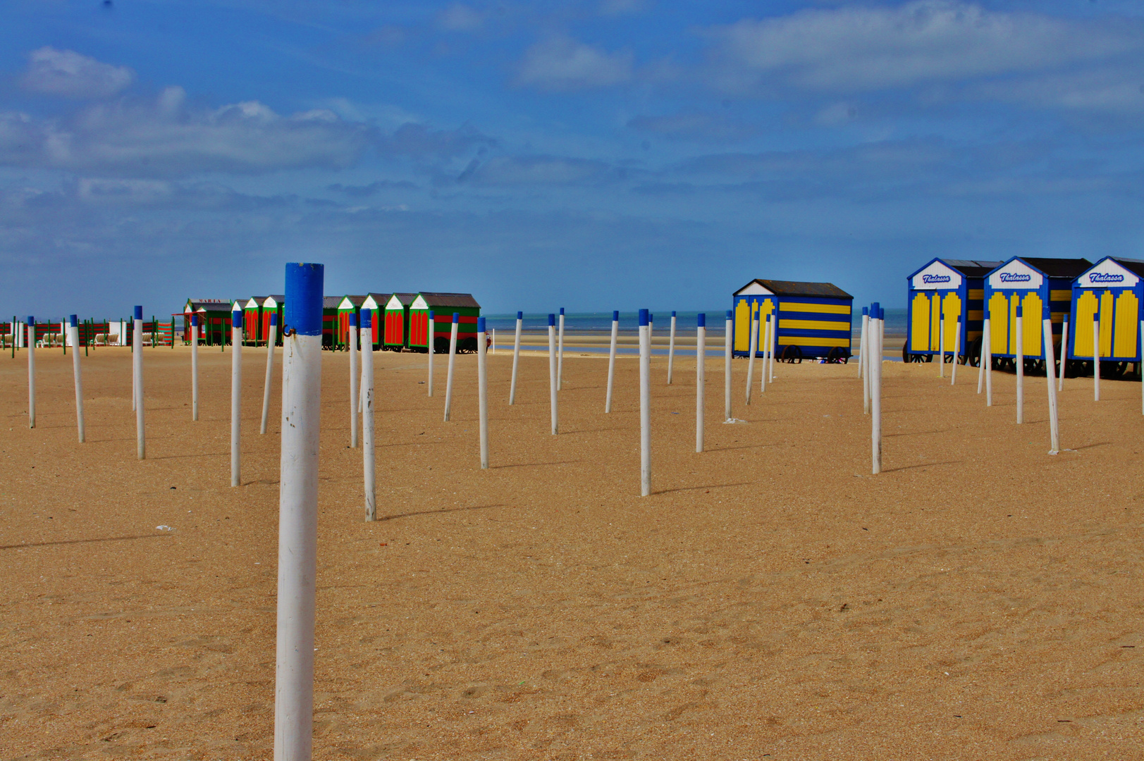 Strandhütten in De Panne/Belgien