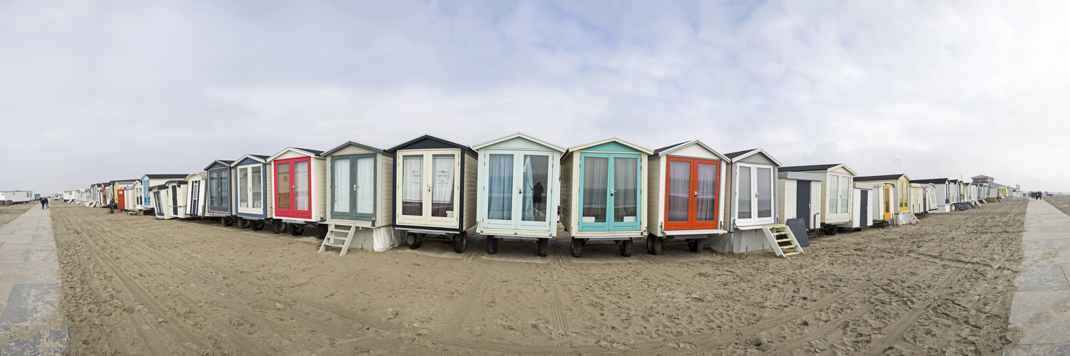 Strandhütten in Wijk aan Zee nahe Amsterdam