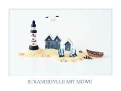 Strandidylle mit Möwe