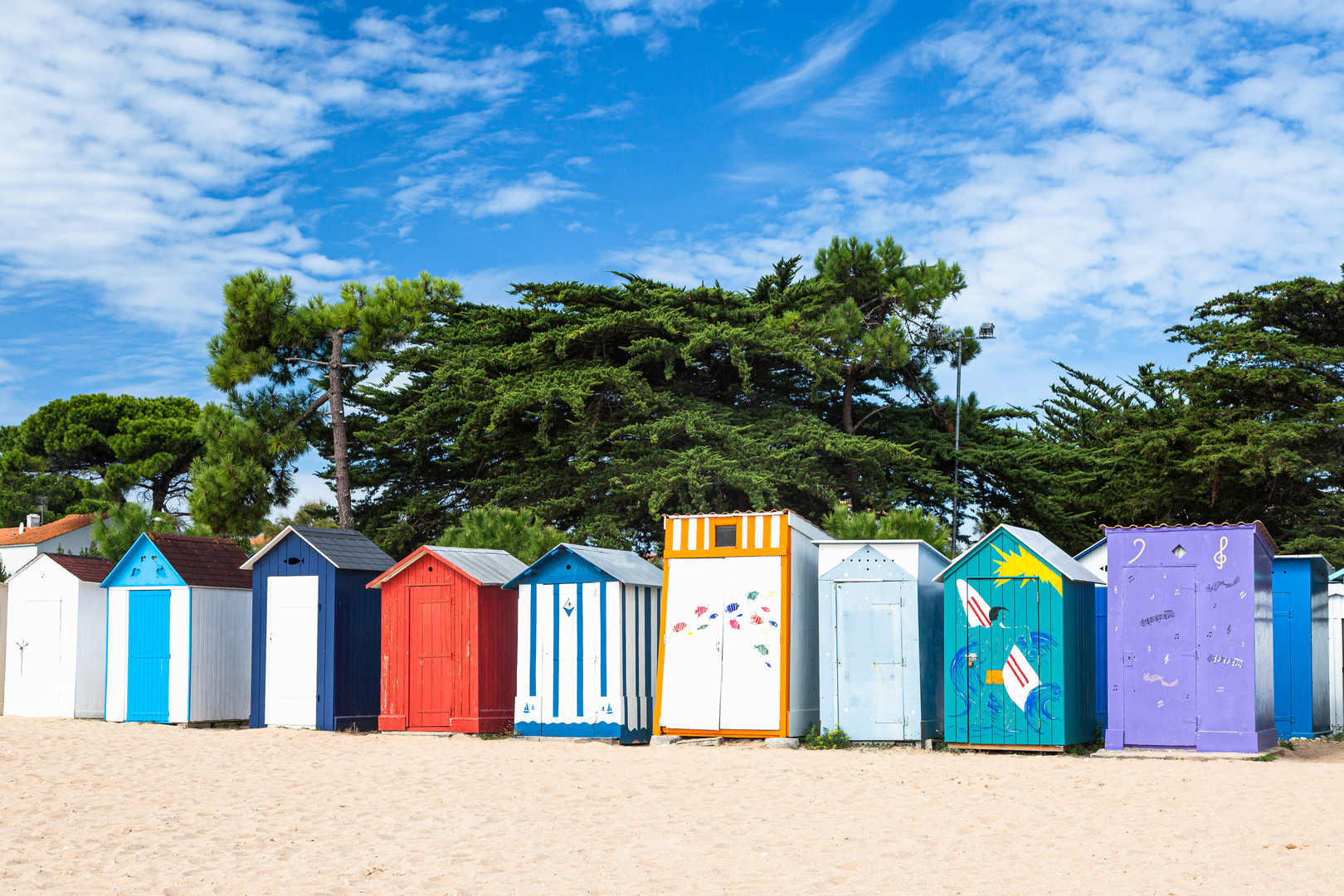 Strandkabinen auf der Île-d'Oléron