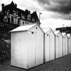 Strandkabinen in der Normandie 