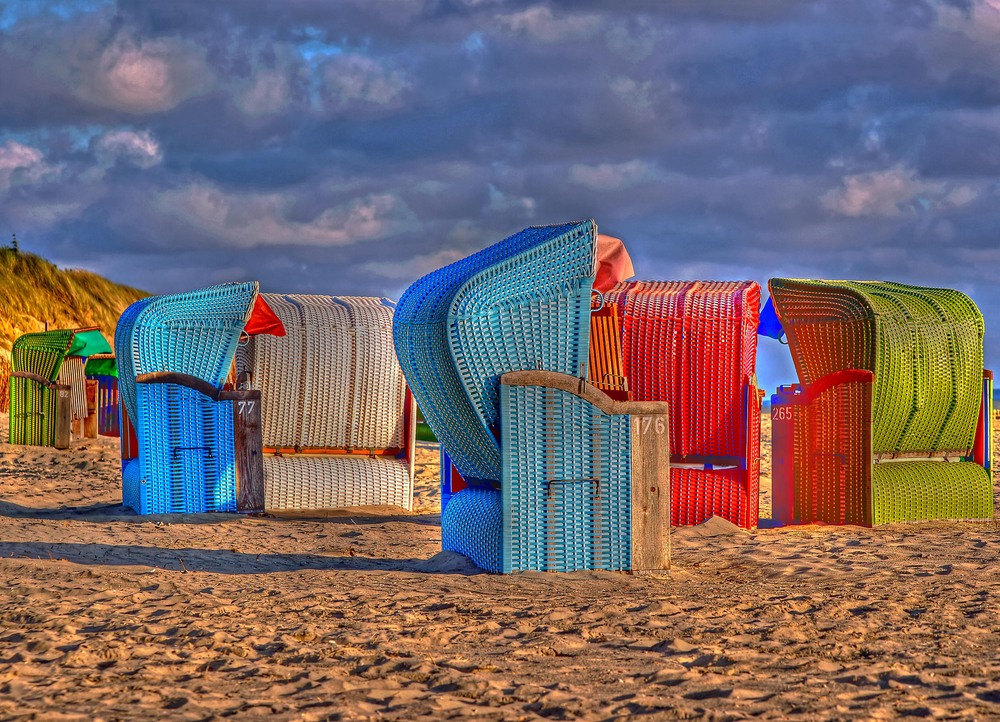 Strandkörbe Foto & Bild landschaft, meer & strand, natur Bilder auf