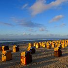 Strandkörbe am Strand von Cuxhaven