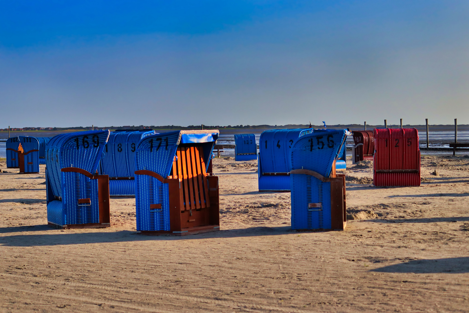 Strandkörbe an der Nordsee