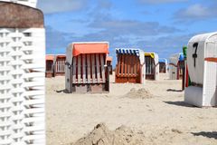 Strandkörbe an der Nordseeküste