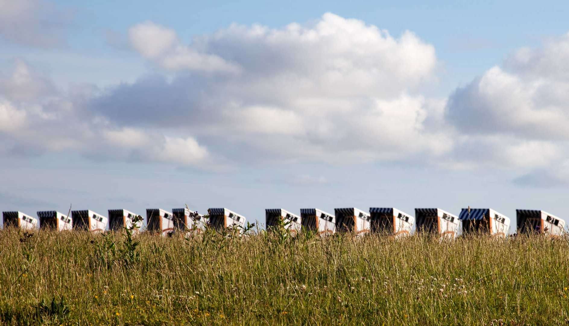 Strandkoerbe auf Norderney