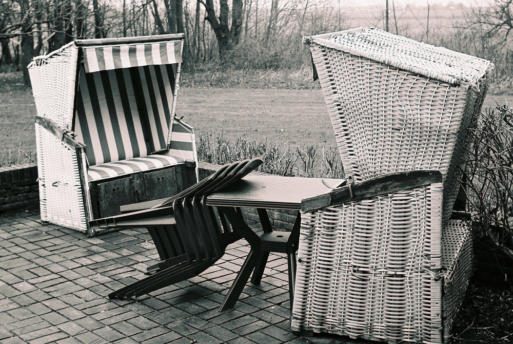 Strandkörbe im Herbst