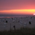 Strandkörbe im Morgengrauen